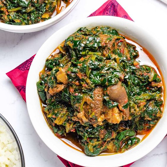 Efo riro soup - Nigerian dish